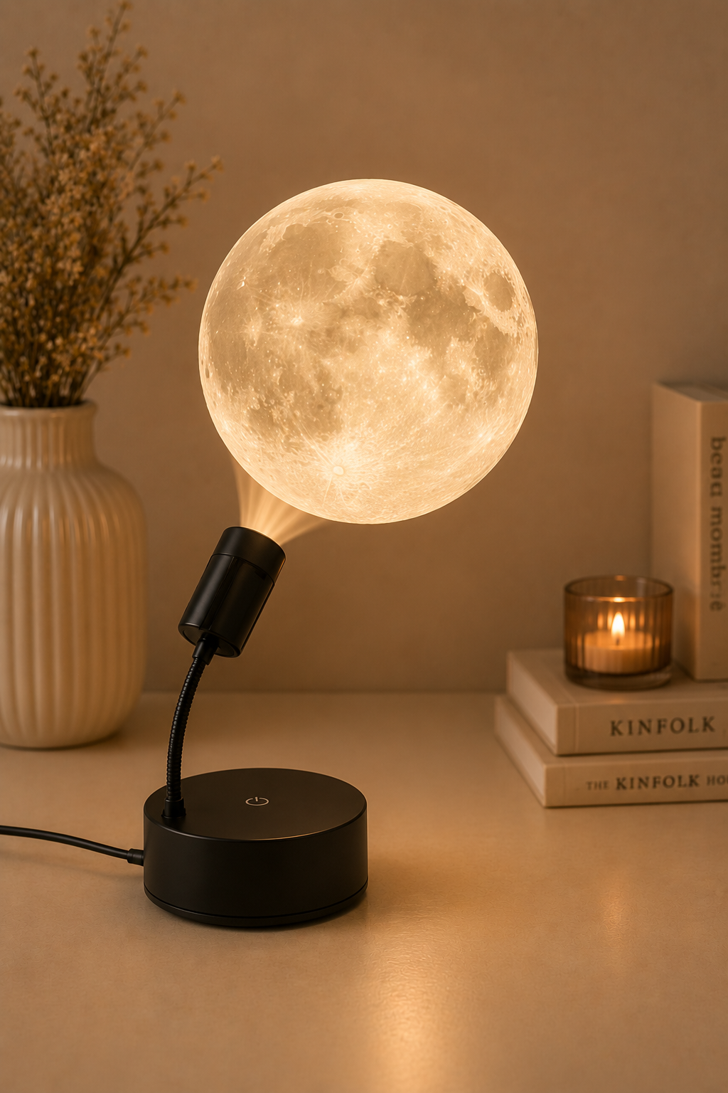 Lámpara Proyectora Luna LED — Ambiente Mágico y Relajante