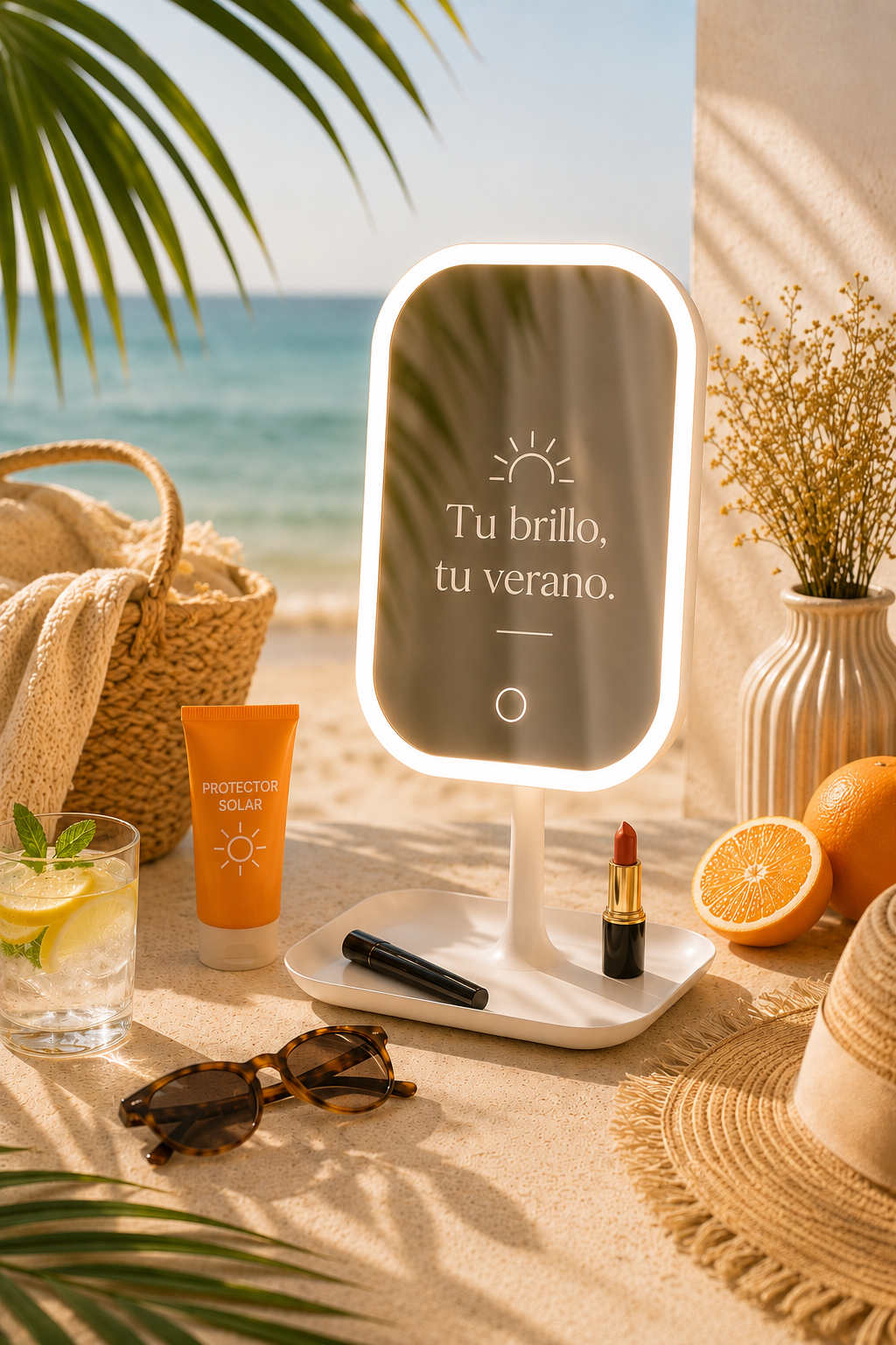Espelho Nordic Glow com LED | Maquilhagem e Decoração